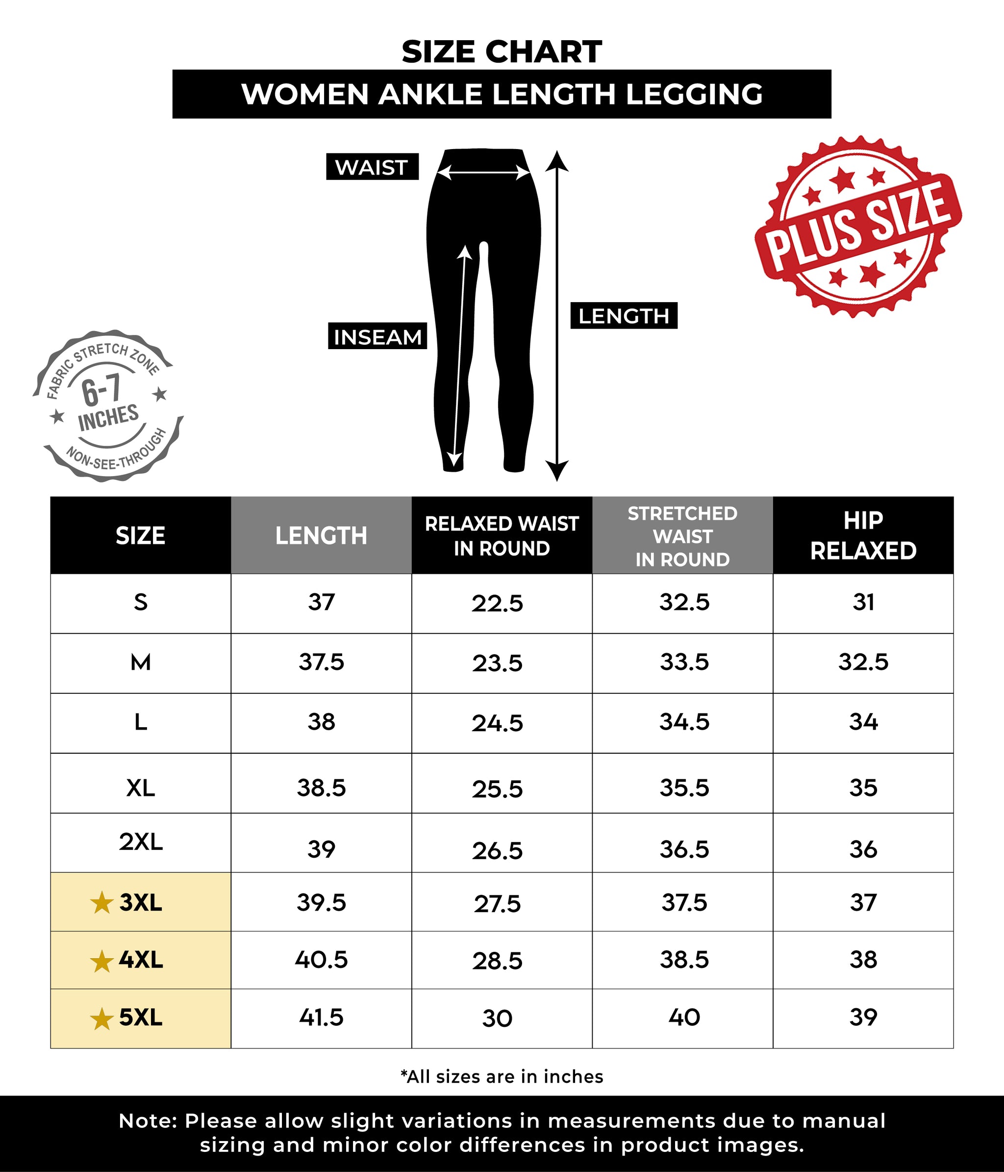 Women Ankle Length Leggings (Tights)