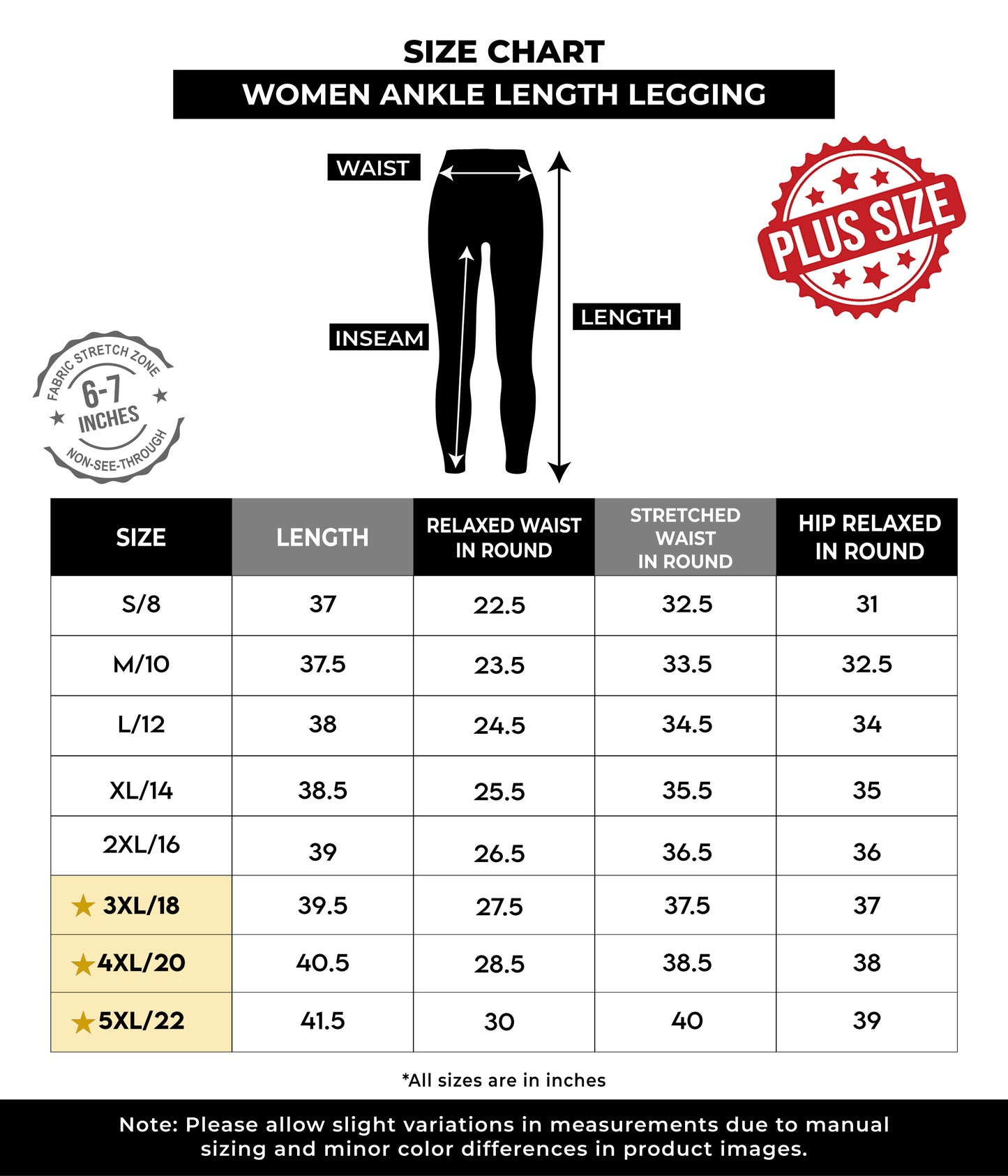 Women Ankle Length Leggings (Tights)