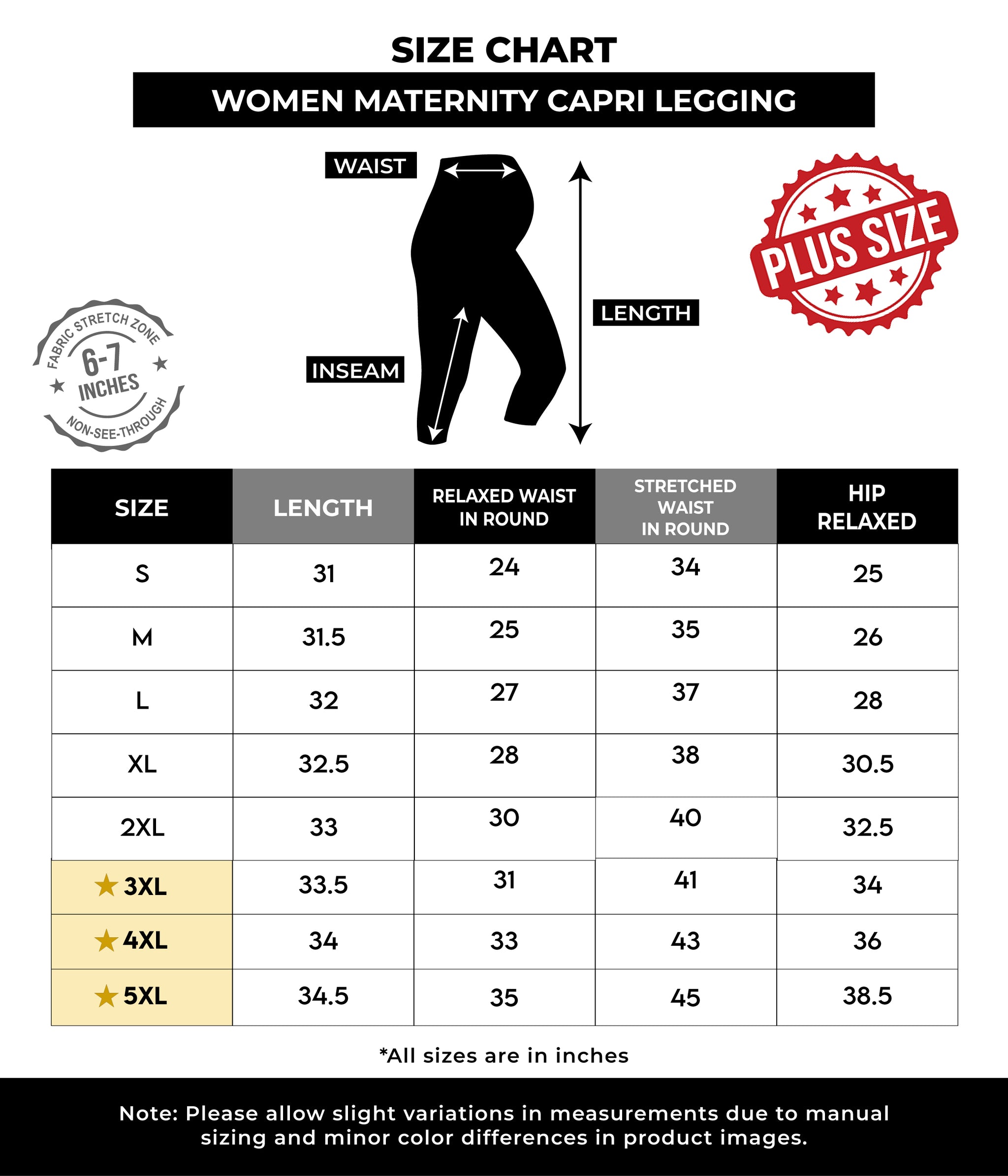 Maternity Capri Leggings (Tights)