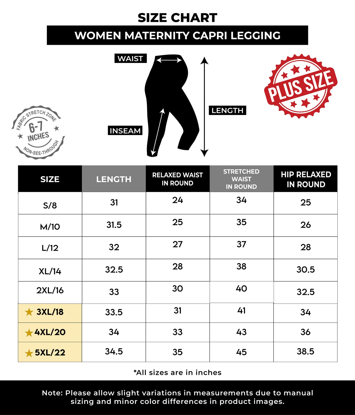 Maternity Capri Leggings (Tights)