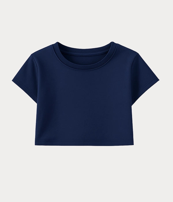 Girls Half Sleeve Crop Top