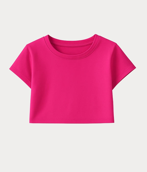 Girls Half Sleeve Crop Top