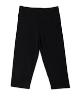 Black pants on a white background. High_Waist_Capri_Leggings_Tights