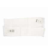 White sleeve extenders with a brand label on a white background