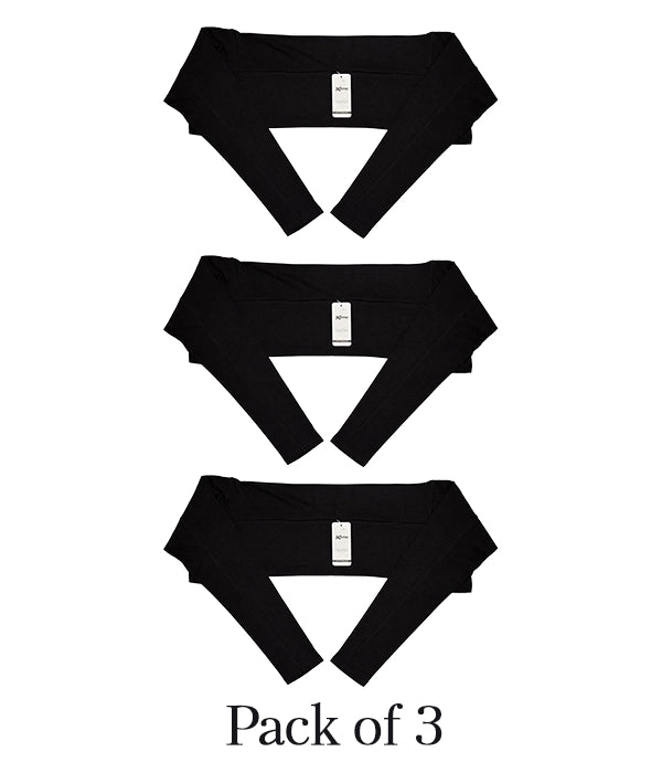 Three black Women Sleeve Extenders on a white background with 'Pack of 3' text.