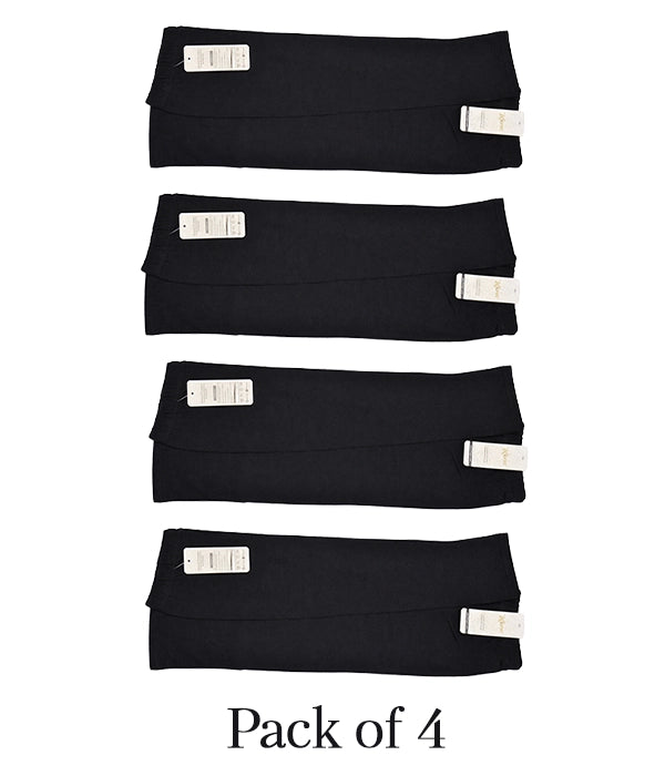 Pack of 4 black Mens Sleeve Extenders on a white background