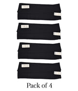 Pack of 4 black Mens Sleeve Extenders on a white background