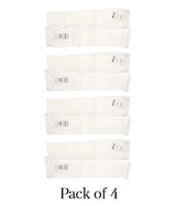 Pack of 4 white mens Sleeve Extenders on a white background