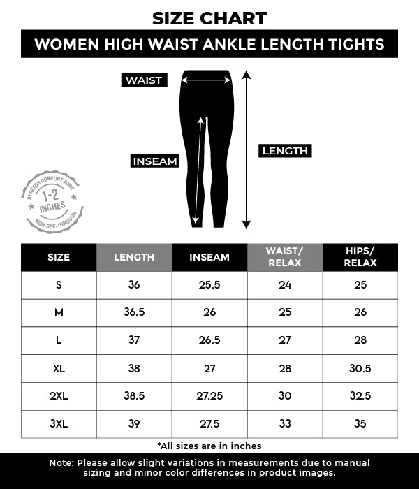 High Waist Ankle Length Leggings (Tights)