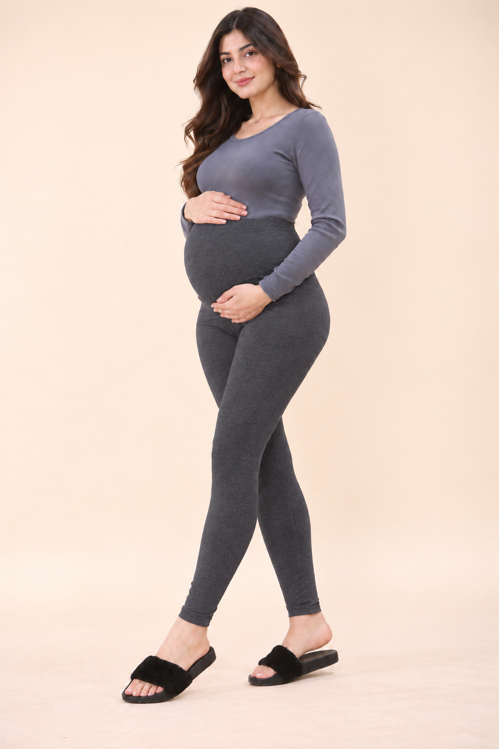 Women_Maternity_Ankle_Length_Tights_Charcoal
