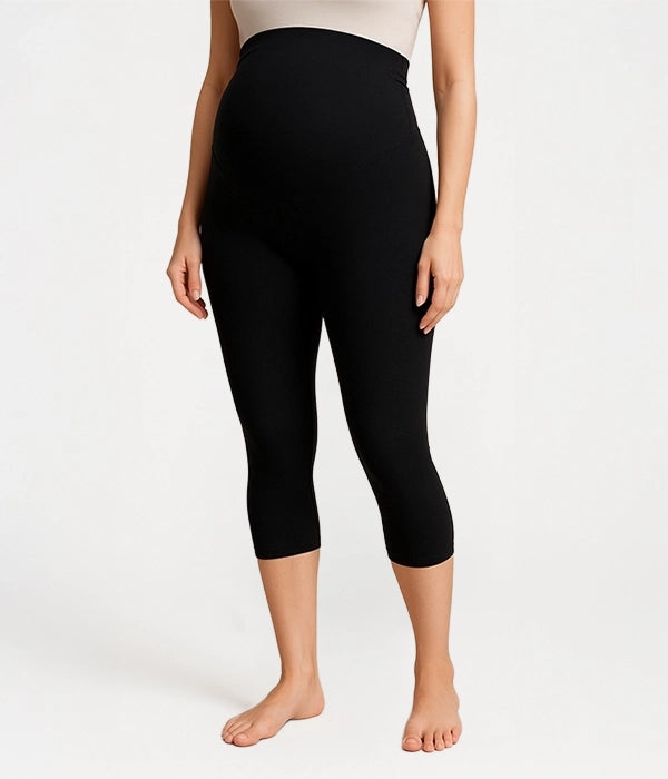 Women_Maternity_Capri_Black_Tights