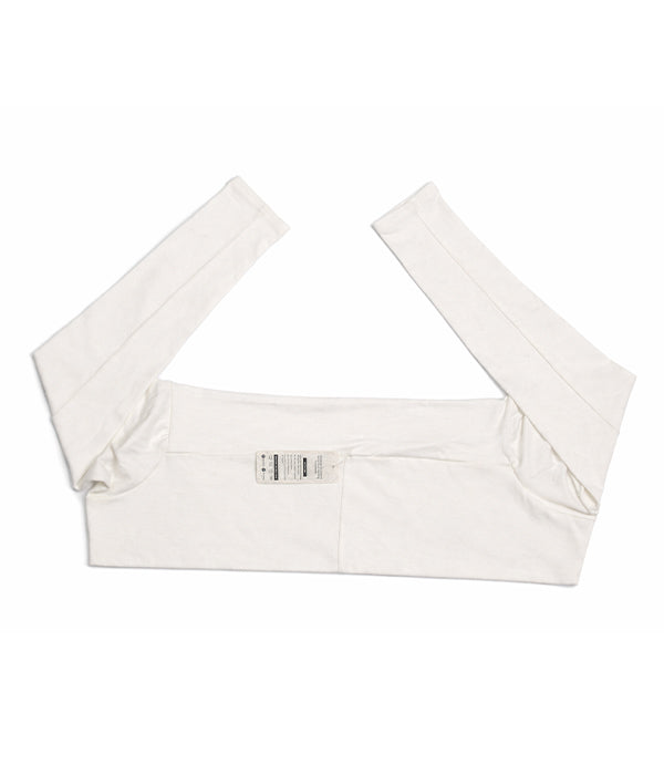 White sleeve extender on a white background