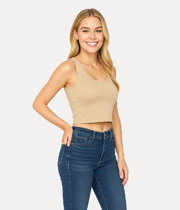 Women Sleeveless Crop (Tank Top)