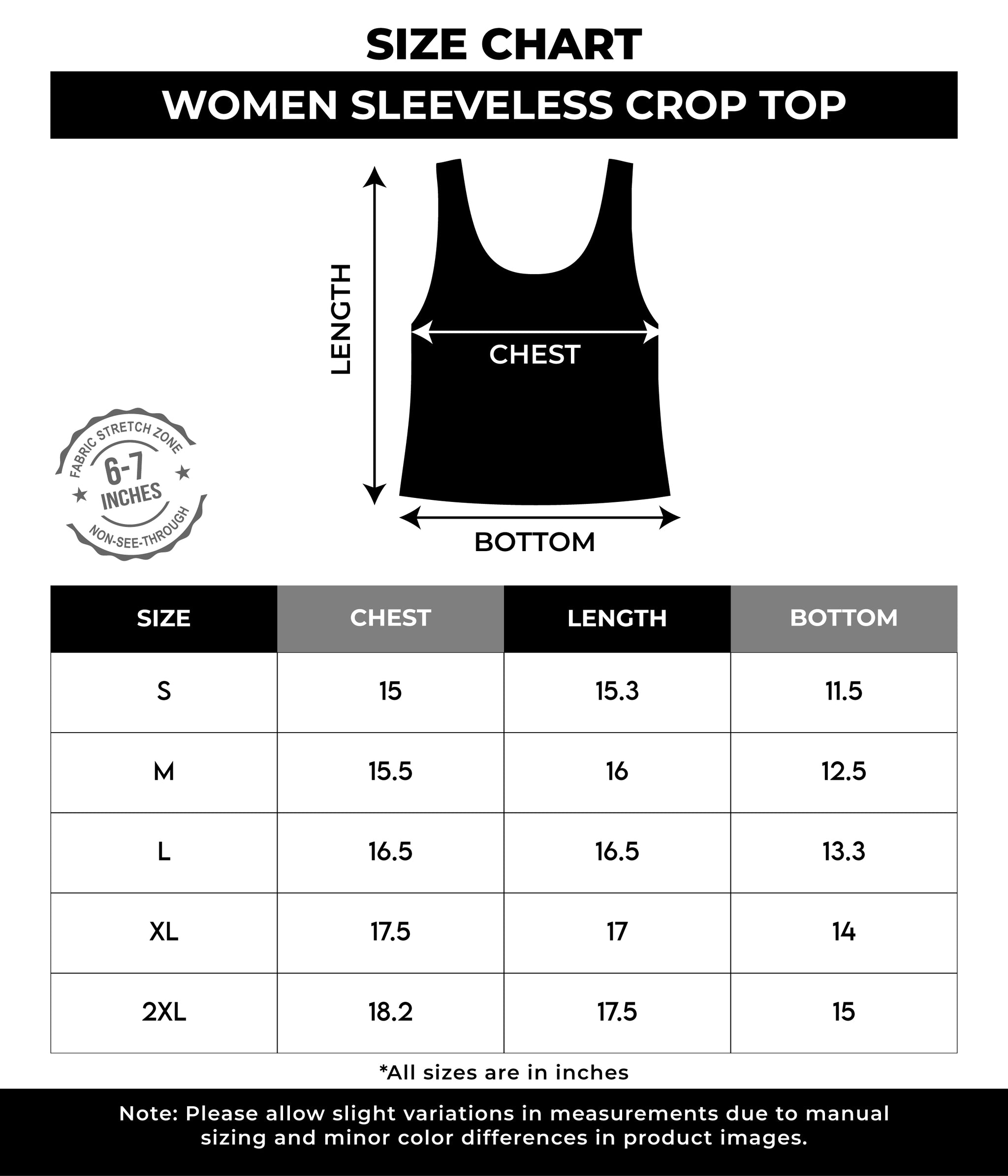 Women Sleeveless Crop (Tank Top)