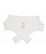 White sleeve extenders with a brand label on a white background. 